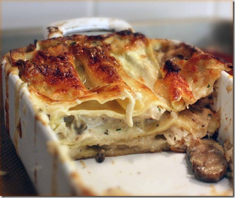 Cheesy Chicken and Mushroom Lasagna