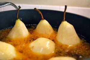 My Grandma's Saffron Poached Pears