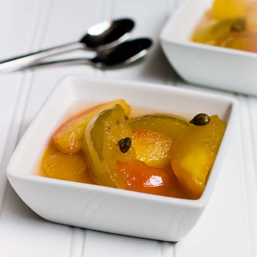 Apples in Cardamom-Lime Syrup