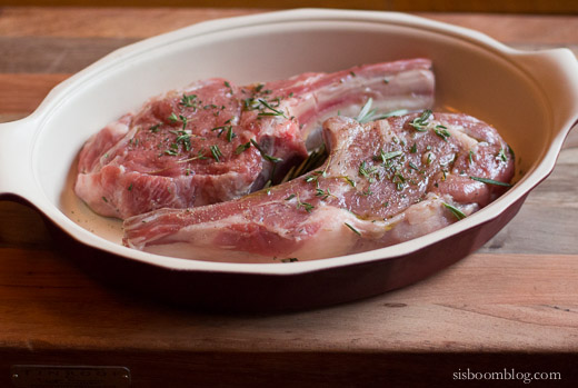 Veal Rib Chop with Rosemary Butter by Sis Boom Blog