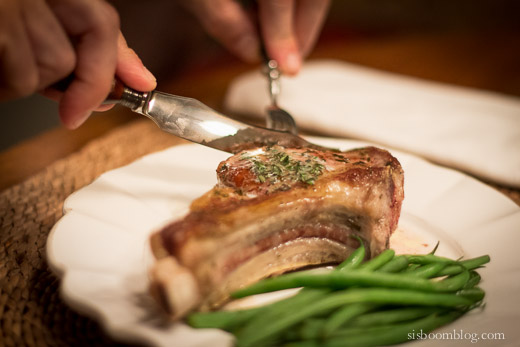 Veal Rib Chop with Rosemary Butter by Sis Boom Blog