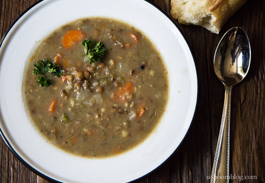 orange scented lentil soup