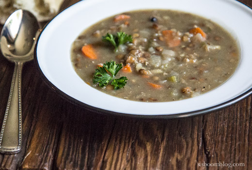 orange scented lentil soup