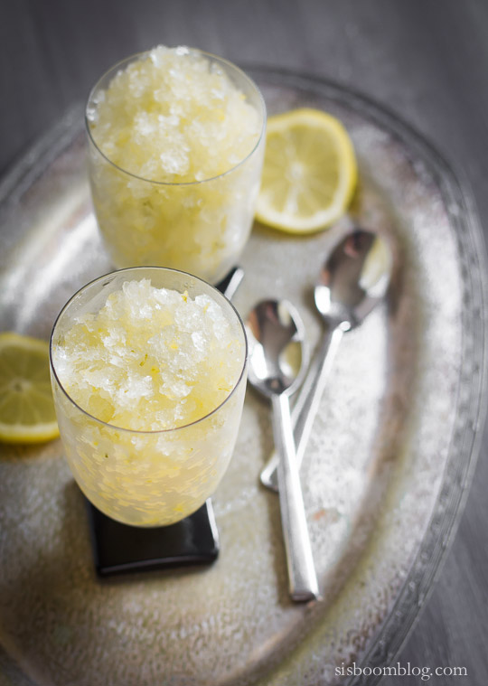 Lemon Lime Champagne Granita