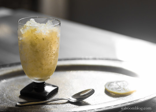 Lemon Lime Champagne Granita