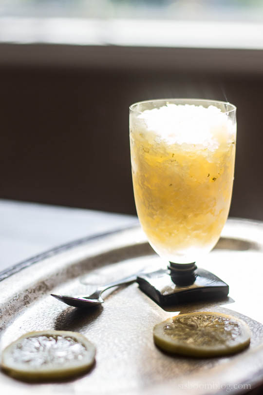 Lemon Lime Champagne Granita