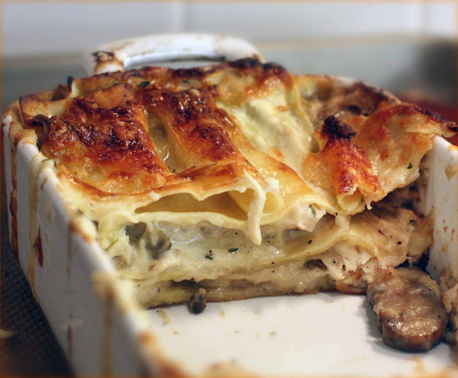 Cheesy Chicken and Mushroom Lasagna - Sis. Boom. Blog!