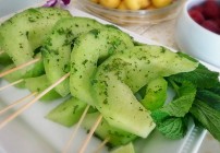 Mojito Melon Skewers