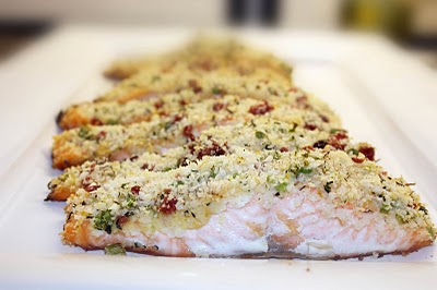 Baked Salmon with Thyme and Cranberries